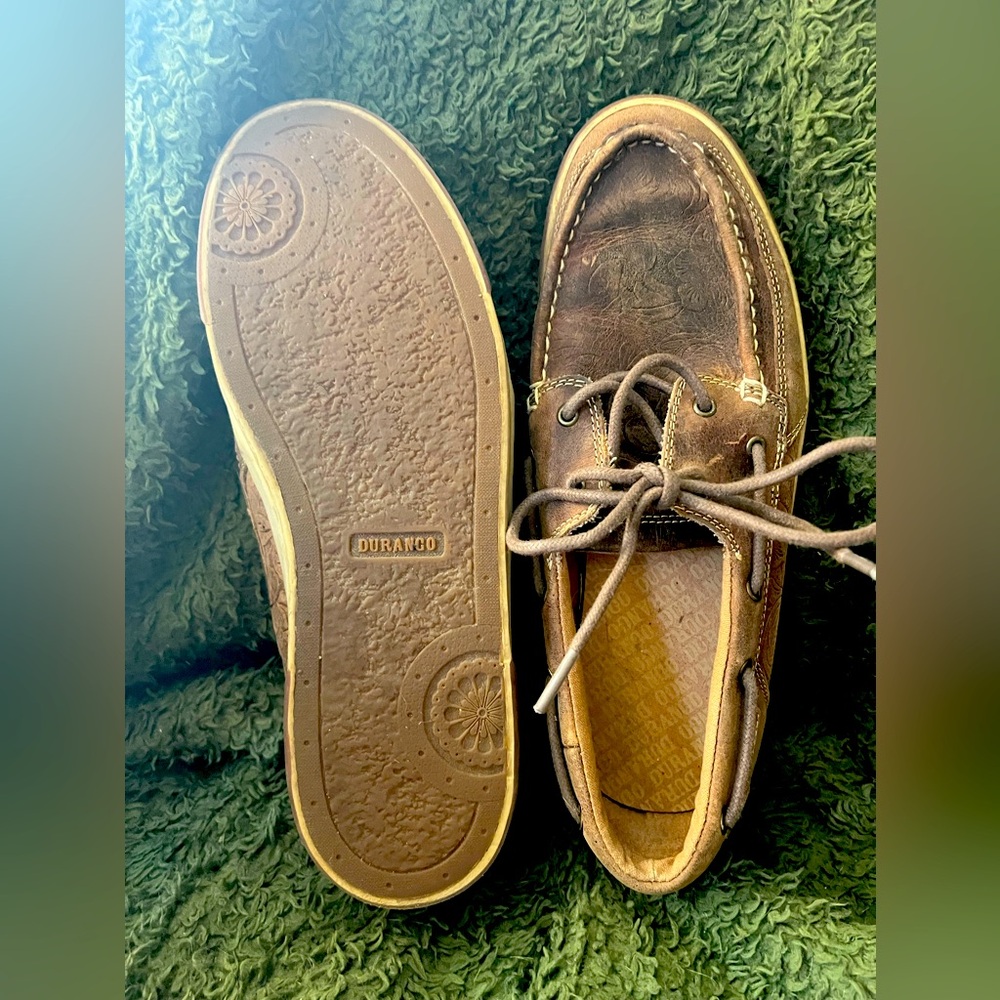 Durango Tan Leather Boat Shoes